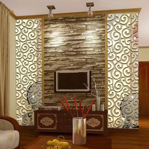Creative INS totem waistline sticker DIY childrens room bedroom home TV background wall 3D acrylic Mirror decal wall sticker