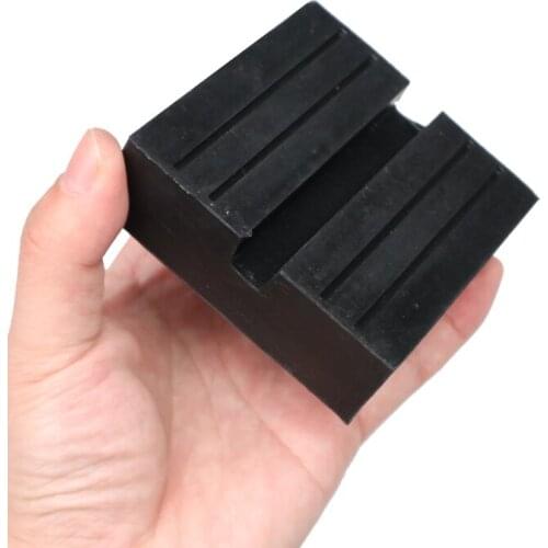 Square Car Lift Jack Stand Rubber Pads Slotted Frame Rail Floor Jack Guard Adapter Pad for Scissor Jack for Portable Car Lift