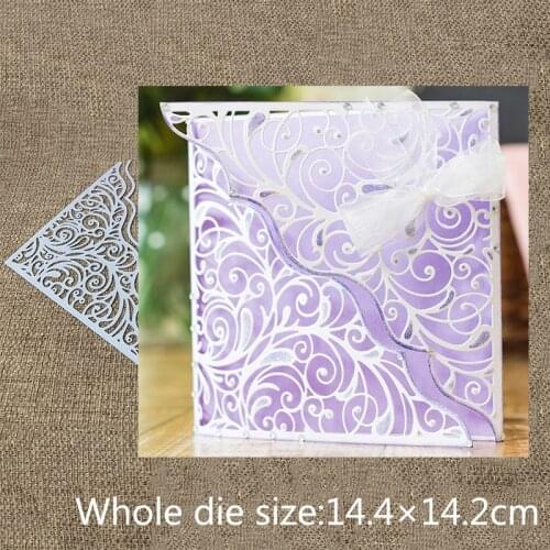 New Design Craft Metal Cutting Dies lace flower Triangular frame card Scrapbooking Album DIY Paper Card Craft Embossing Die Cuts