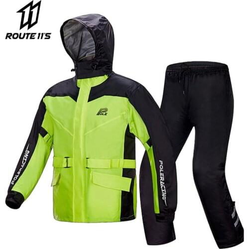 Motorcycle Raincoat+Rain Pants Moto Rain Suit Ventilate Poncho Waterproof Motorcycle Rain Jacket Riding Motorbike Rain Coat