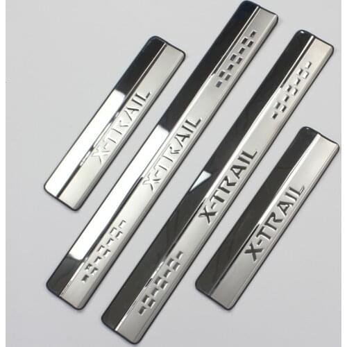 Stainless Steel Door Sill Scuff Plate for 2014-2017 Nissan X-Trail X Trail XTrail T32 Welcome Pedal Trim Car Styling Accessories