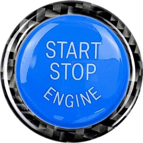 2Pcs Car Engine Start Button Stickers with Fragrance Tablet for BMW E90 E92 E93