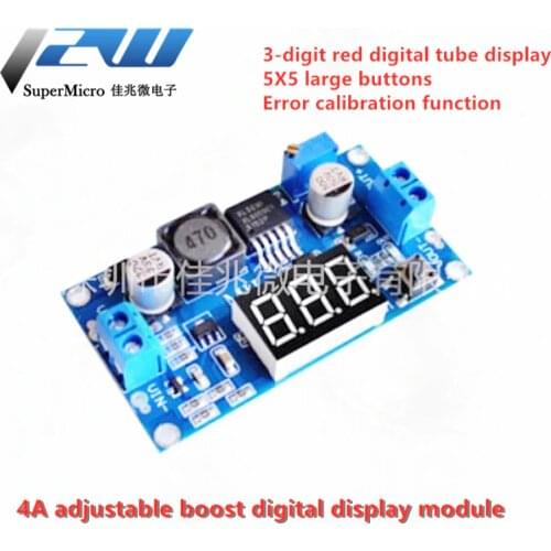 XL6009 adjustable boost module far exceeds LM2577 4.5-32 liter 5-35 with digital voltmeter display