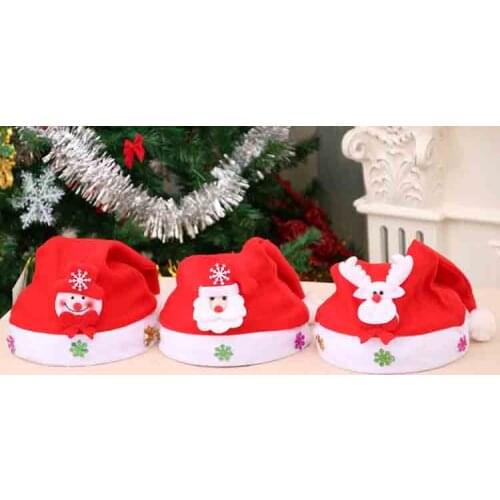 Merry Christmas Hat For Adult Kids Xmas Santa Claus/Deer/Smowman Cap 2019 New Year Christmas Party Decoration Hats