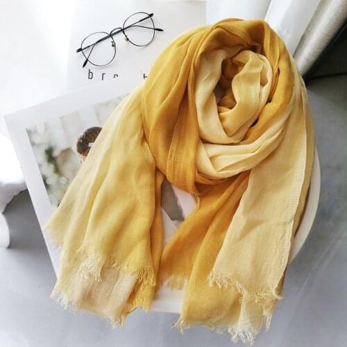 Cotton Linen Silk Scarf Womens Autumn And Winter Color Matching Japanese And Korean Lady Mori Slubby Shawl Hijab Woman Fashion