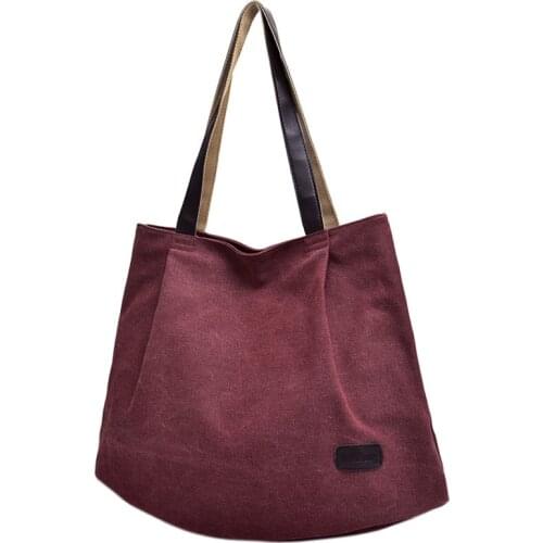 Women Corduroy Canvas Tote Ladies Casual Shoulder Bag Foldable Reusable Shopping Bags Beach Bag Female Cotton Cloth bag