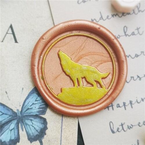 Wolf Sealling Wax Stamp THE Wolf on mountain Wax Seal Stamp Wood Handle for DIY Scrapbooking Wedding Invitation seal stamp