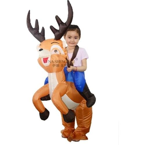 Funny Inflatable Clothing Christmas Halloween Elk Inflatable Suit Children Stage Performance Animal Cosplay Inflatable Clothing