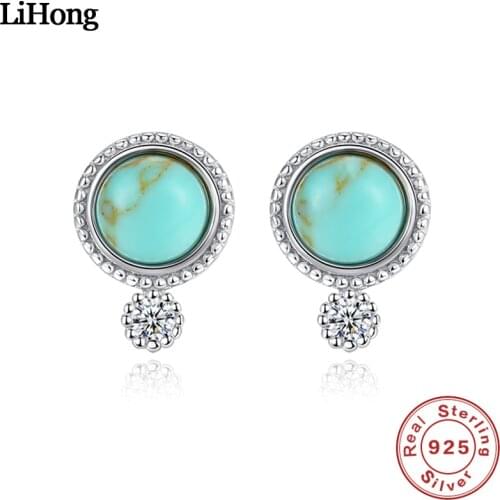 New Shelves S925 Sterling Silver Earrings Fashion Zircon Stud Earrings For Women Retro Beautiful Jewelry Free Shipping