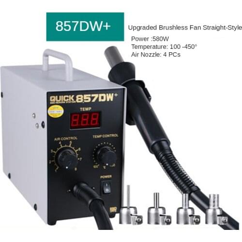1pc LED Display Adjustable Hot Air Heat Gun With Helical Wind 580W Rework Station 957DW