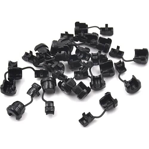 20 PCS Strain Relief Bushings 6N-4 Strain Relief Bushing SJT 18AWG T=0.5~1.6mm Nylon Wholesale Black