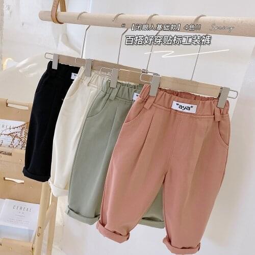 2021 New Baby Boys Girls Casual Long Pants Spring Autumn Children Kids Pant Toddlers Trousers Clothes1-8age