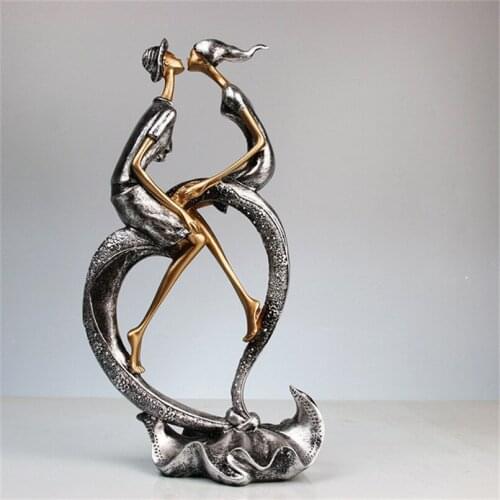 Modern Style Resin Abstract Lover Statue For Decoration Sculpture Figurine Hotel Office Home Decor statues for decoration