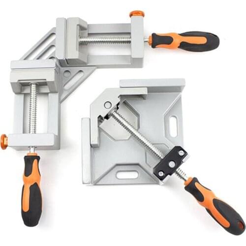 Aluminium Single Handle 90 Degree Right Angle Clamp Photo Frame Corner Clip Woodworking Vise Workbenches