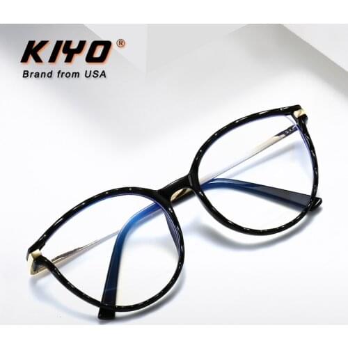 KIYO Brand 2021 New Women Men Fashion Anti Blue Light Optical Frame TR90 Eyeglasses Frames Cat Eye Spectacles Glasses 9021