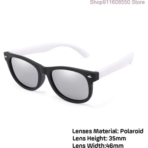 Kids Sunglasses Childrens Polarized Lens Glasses Girls Boys Silicone Childrens Baby Gift Safety Glasses Mirror GOZLUGU