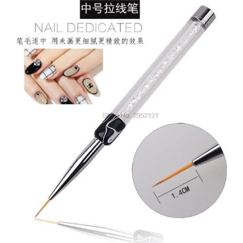 By dhl or ems 100pcs Nail Tools Painted Draw Line Pen Drawing Carved Painting Transparent Small Brush Brushes For Manicure Gel