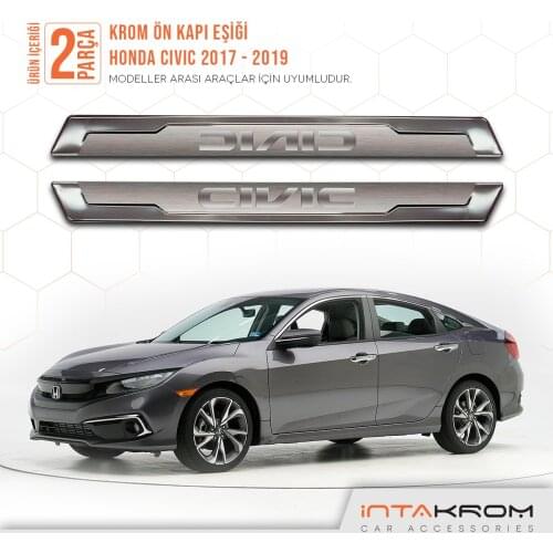 For Honda Civic Front Door Sill 1 Suit 2 Piece Full Compatible Quality Car Accessory