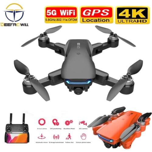 2020NEW LU5 drone and 4K camera dual camera GPS height hold headless mode WiFi FPV brushless motor drone 4k professional