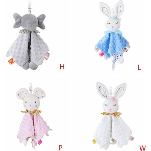 Double Layered Elephant Super Soft Baby Security Blanket Baby Lovey Newborn Baby Blankie, Lovies for Babies