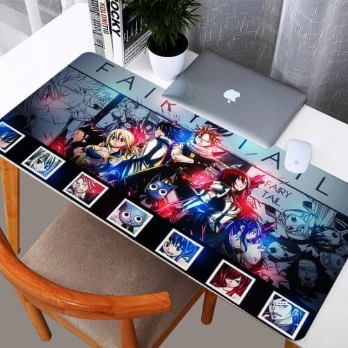 Fairy Tail Large Size Gaming Mouse Pad Anti-slip Natural Rubber PC Computer Gamer Mousepad Desk Mat Locking Edge for CS GO LOL