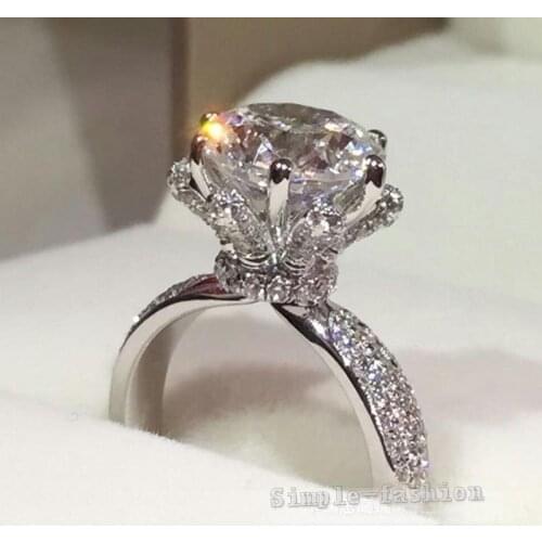 Victoria Wieck Women Fashion Jewelry 925 Sterling silver White Clear AAA Cz stones Party Wedding Engagement Pave Ring Size 5-11