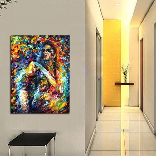 Michael Jackson-palette Knife Modern Fine Art Portrait Oil Painting On Canvas 30''X 40 Unframed for Livingroom/bedroom/bathroom