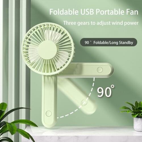Mini Fan Rechargeable Portable Folding Small Portable Handheld Desk Ultra-quiet Electric Usb Fan Room Gadgets Cool Gadgets