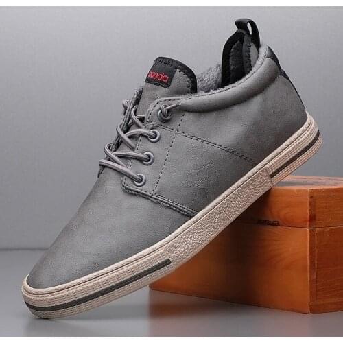 Fashion low Male snow winter sneaker lace up shoes Mens Casual Shoes Winter Outdoor Waterproof Warm fur Sneakers A31-59