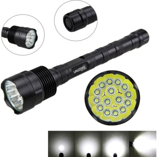 Powerful 4500 Lm 15 x XM-L T6 LED Flashlight Torch Rechargeable Aluminum Tactical Night Light For Outdoor Hiking Camping