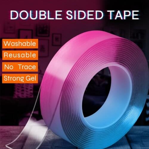 Nano Tape Double Sided Tape Fixed Carpet Socket Stickers Reusable Office Household Self Adhesive Small Objects Transparent Tapes
