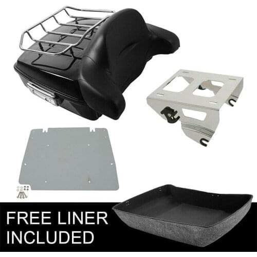 Motorcycle Chopped Pack Trunk Solo Mount Rack Base Plate For Harley Tour Pak Road King Electra Glide 2014-2020