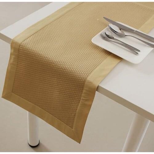 Poly/cotton Honeycomb Pattern Table Runner Special Feel Manufactured Runner p519