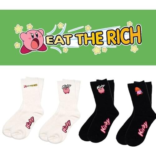 Kirby Cartoon anime figure Periphery Autumn And Winter tube socks casual sports xxx boys and girls sock Kawaii Cotton socks gift