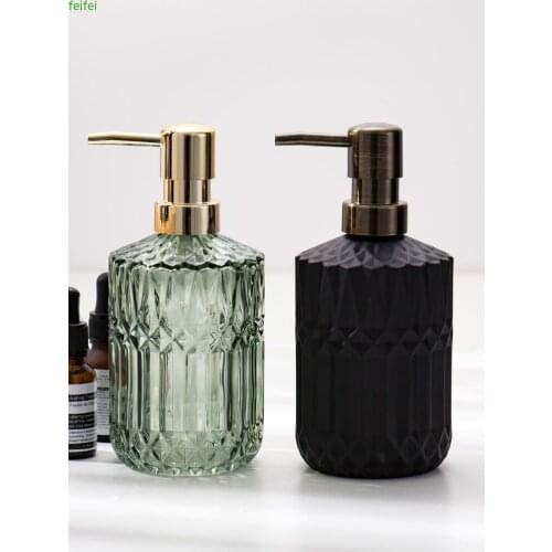 New Arrival Bathroom Accessories Glass Soap Bottle Dispenser Lotion Bottle Press-type Hand Sanitizer Bottle Foam Pump Bottles