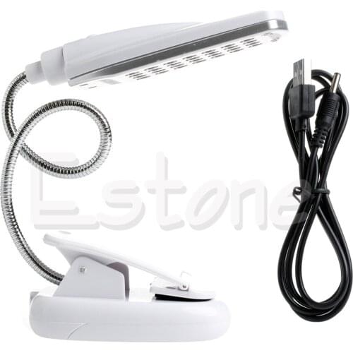 New Flexible USB 28 LED Light Clip On Bed Table Desk Lamp Reading light 37MB
