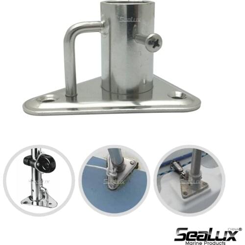 Sealux Stanchion Socket Marine Grade Stainless Steel 316 Anti-rust for Marine Boat Yacht Fishing