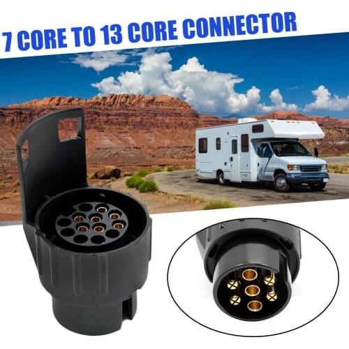 Trailer Adapter Pin Short Unique Parts Portable Car Waterproof 7 Pin Car to 13 Ornaments for Caravan Trailer Tow Bar