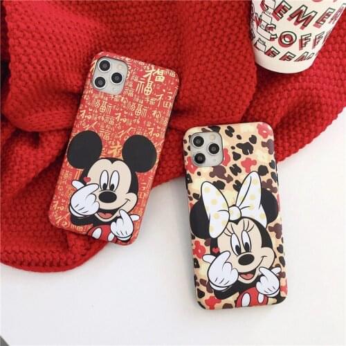 DISNEY Mickey silicone case for iPhone 11 Pro Xs Max iPhone SE 2020 6 6S 7 8 Plus Official Liquid Silicon 360 Full Cover