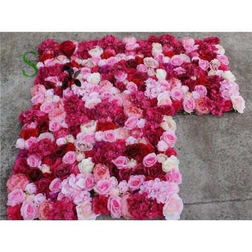 SPR new mix color penoy rose flower wall wedding backdrop artificial flower row and arch decorative flore Free Shipping