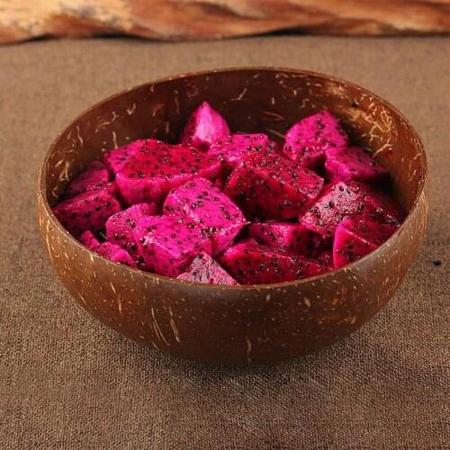 Coconut bowl Natural wood coconut tableware wood spoon dessert salad rice shell bowl set handmade crafts coconut smoothie bowl