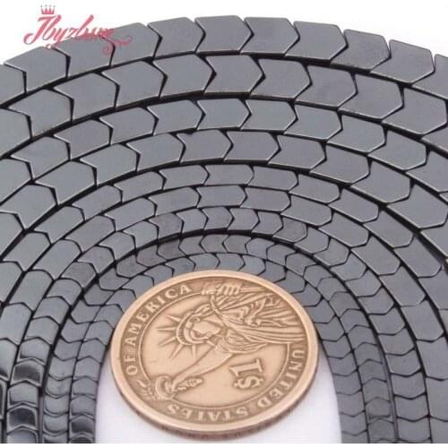 Arrow Black Hematite Beads 3mm 4mm 4x6mm 6x8mm Stone Heishi Spacer Beads for DIY Men Women Necklace Bracelet Jewelry Making15"
