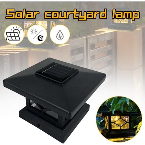 Top Solar Post Cap Light IP65 Waterproof LED Solar Fence Light Outdoor Warm White Light Decoration for Garden Fence Patio Post