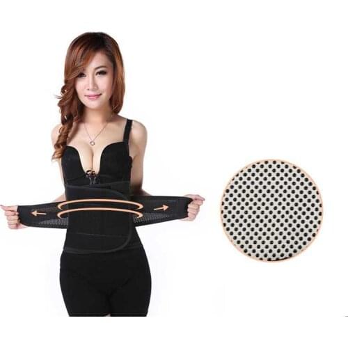 Tourmaline Self-heating Magnetic Therapy Waist Support Belt Belt Lumbar Back Waist Support Brace Double Banded Adjustable Size