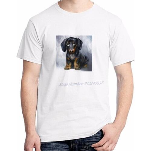Funny Japanese Yakuza Dachshund T Shirt for Men Short Sleeved Dog Lover Tees Tops Harajuku Streetwear Men clothing