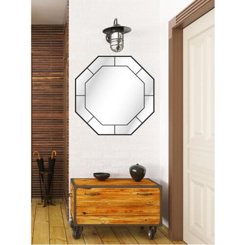 Wall Mirror with decoration Industrial model octagonal CustomGlass