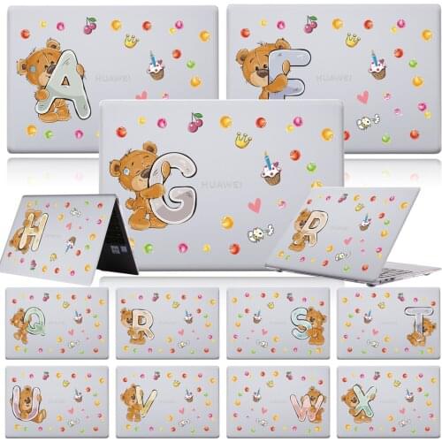 For Huawei MateBook D14/D15/MateBook 13/14/14 2021/13 2020/MateBook X Pro 13.9/X 2020 Bear Pattern Laptop Hard Shell