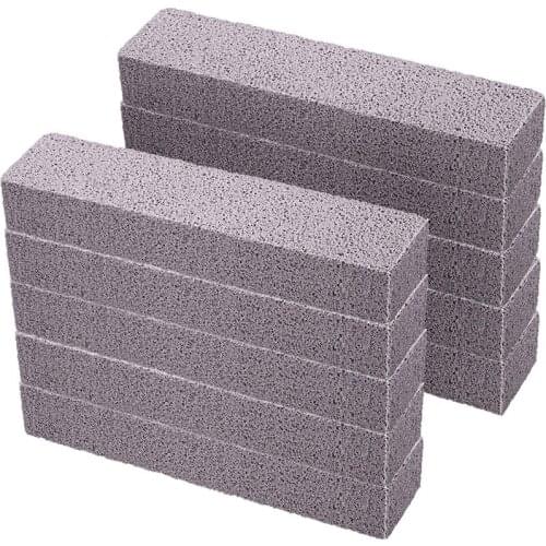 10 Pieces Pumice Sticks Pumice Scouring Pad for Cleaning Grey Pumice Stick Cleaner for Removing Toilet Bowl Ring Bath 5.9 X 1.4