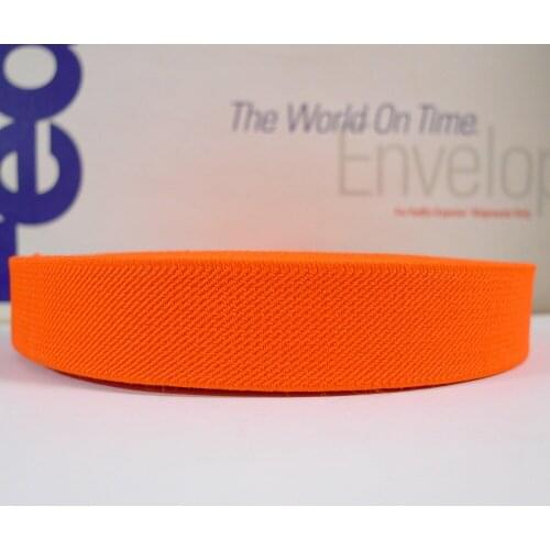 12 Meters 1" 25mm Wide #003 NEON ORANGE Color Suspender Elastic Webbing Great For Pacifier Clips
