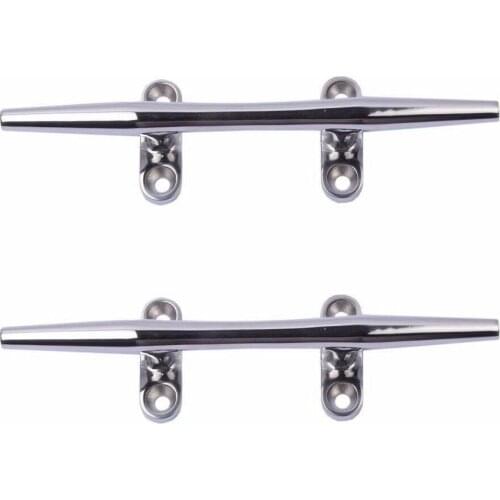 2pcs Stainless Steel Open Base Cleat Marine Rope Cleat 6 inch